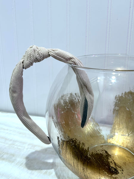 Corduroy Knotted Headband - Ivory