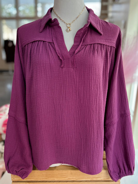 Everyday Ease Top - Plum