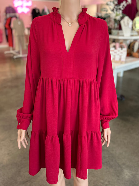 Sweet Simplicity Dress - Wine