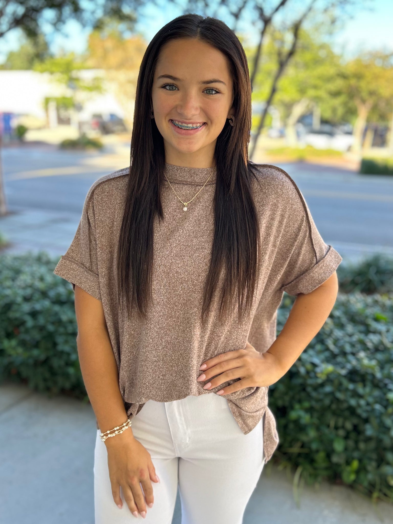 Sweet Serenity Tee - Brown