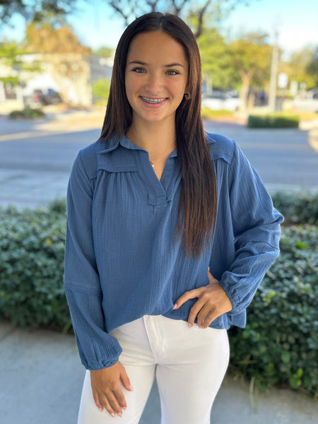 Everyday Ease Top - Blue