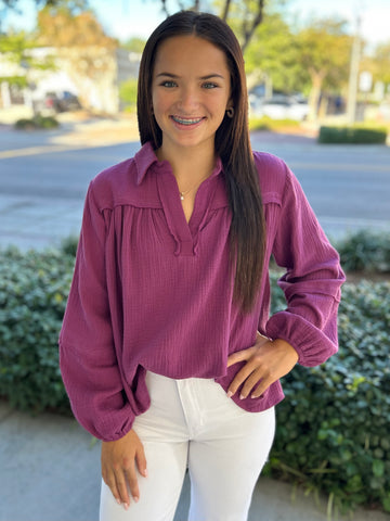 Everyday Ease Top - Plum
