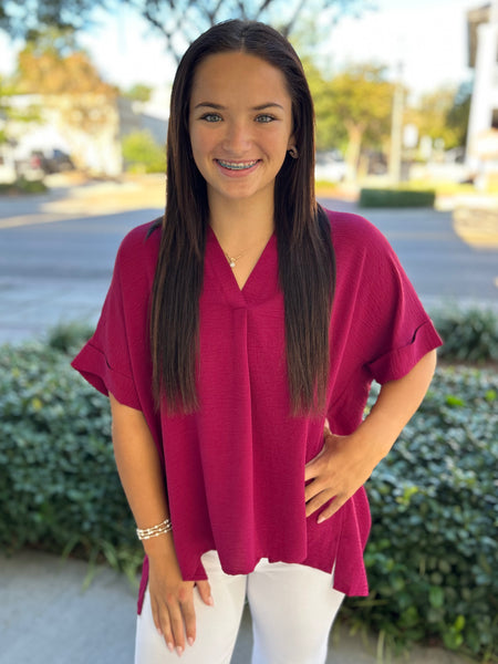 Love Galore Top - Wine