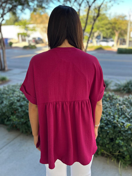 Love Galore Top - Wine