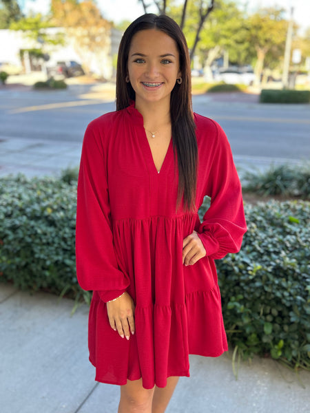 Sweet Simplicity Dress - Wine