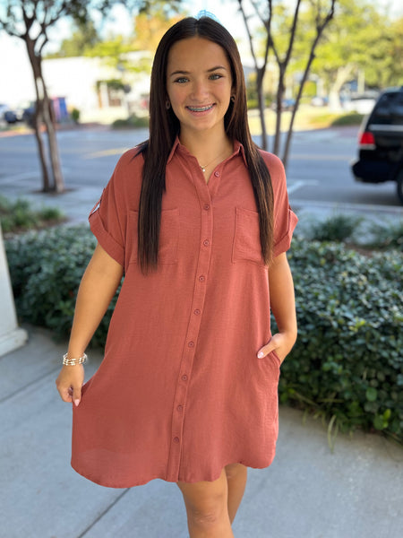 The Sunday Stroll Dress - Cinnamon