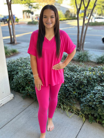 Cozy Hour Lounge Set - Hot Pink