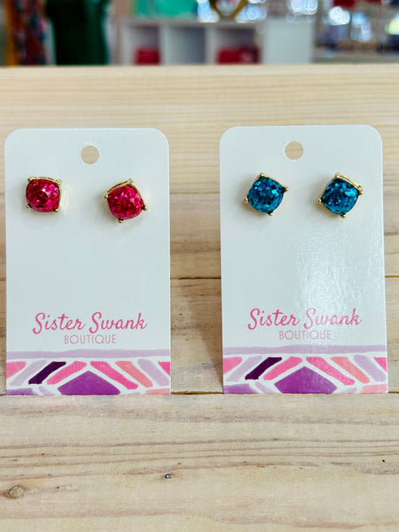 Glitter Filled Glam Studs