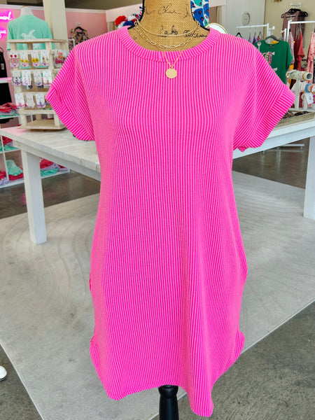 Off To The Beach Dress - Pink