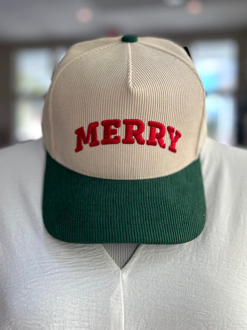 "Merry" Corduroy Cap - Green