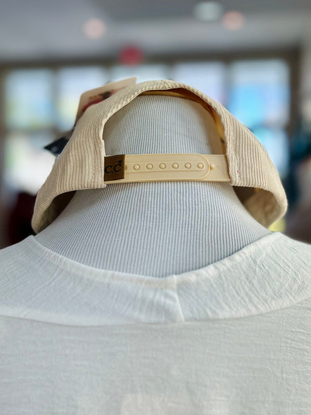 "Santa's Favorite" Corduroy Cap - Red