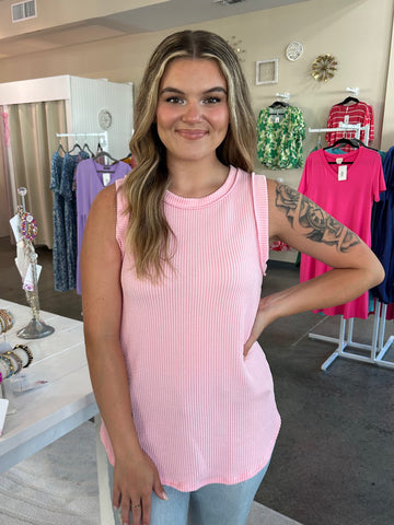 Happy Energy Tank - Light Pink