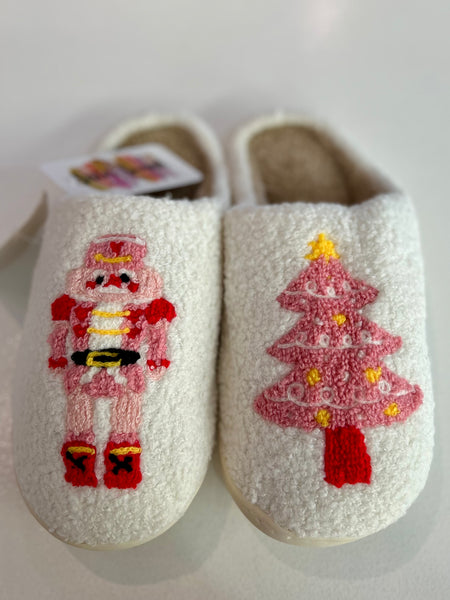 Nutcracker & Christmas Tree Slippers