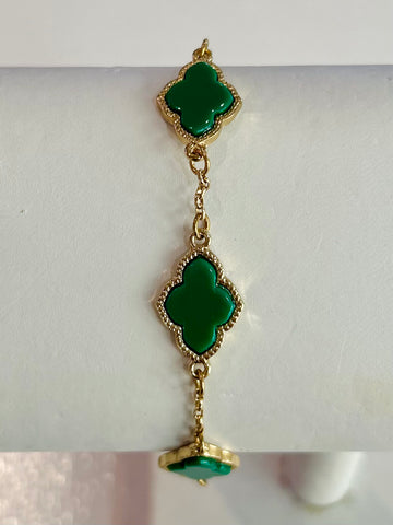 Winter Clover Bracelet - Green