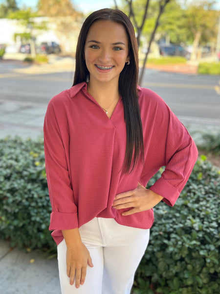 Express Yourself Top - Mauve