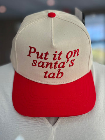 Put It On Santa's Tab Cap - Red