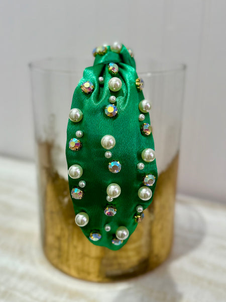 Holiday Glam Headband - Green