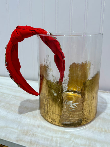 Ho Ho Ho Beaded Headband - Red