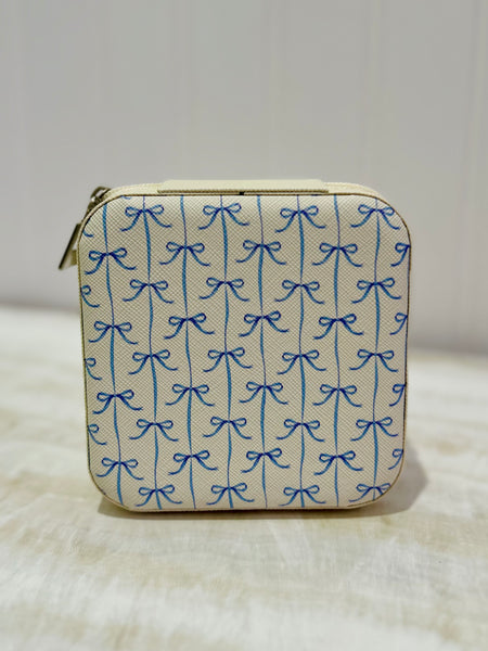 The Carry-On Case - Blue Bows