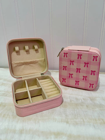 The Carry-On Case - Light Pink Bows