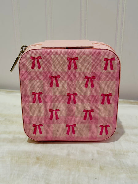 The Carry-On Case - Light Pink Bows