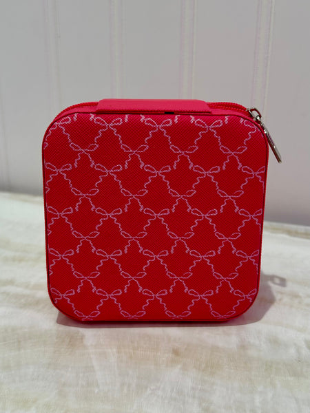 The Carry-On Case - Fuchsia Bows