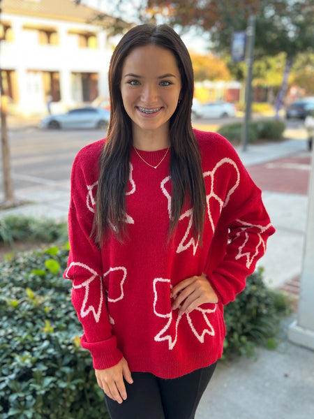Holiday Charm Sweater - Red