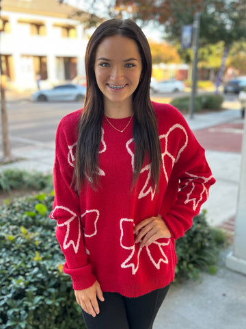 Holiday Charm Sweater - Red