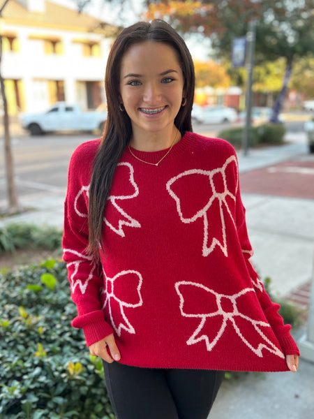 Holiday Charm Sweater - Red