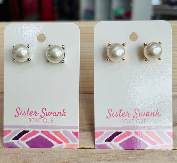 Pearl Stud Earrings