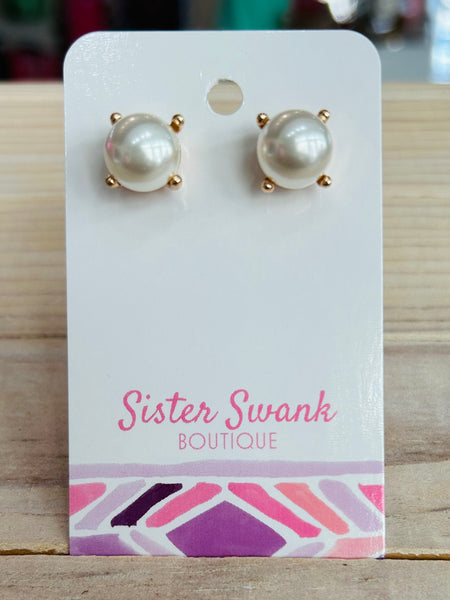 Pearl Stud Earrings