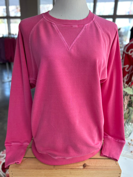 Play It Cool Pullover - Hot Pink