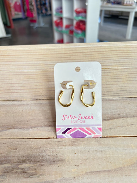 Twisted Oval Earrings