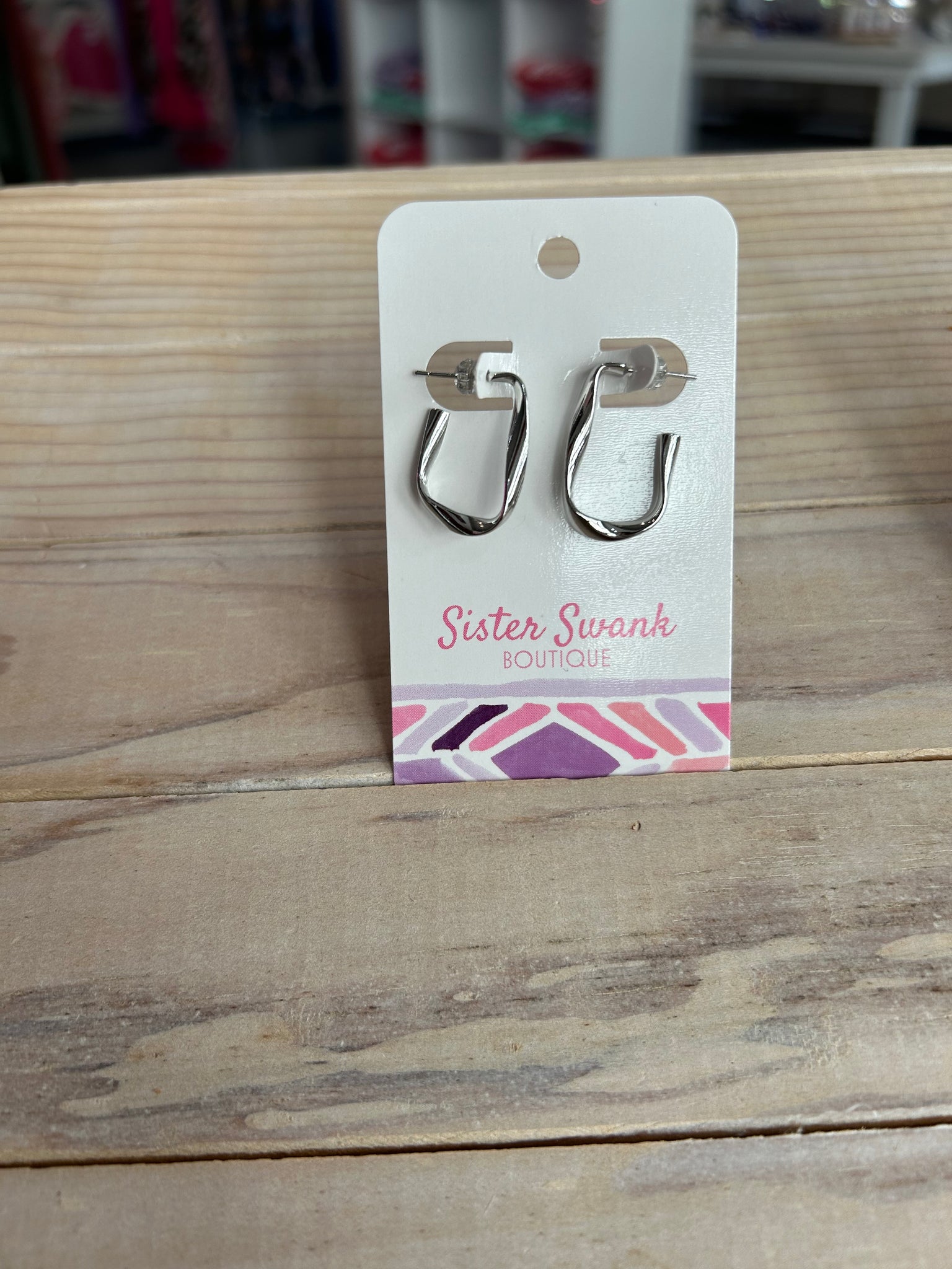 Twisted Oval Earrings