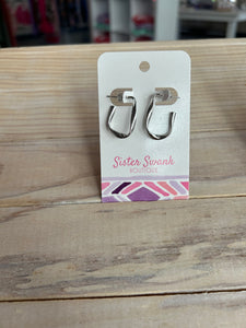 Twisted Oval Earrings