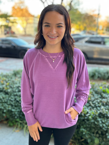 Play It Cool Pullover - Purple