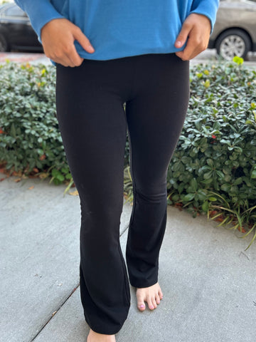 Cozy Core Flare Leggings - Black