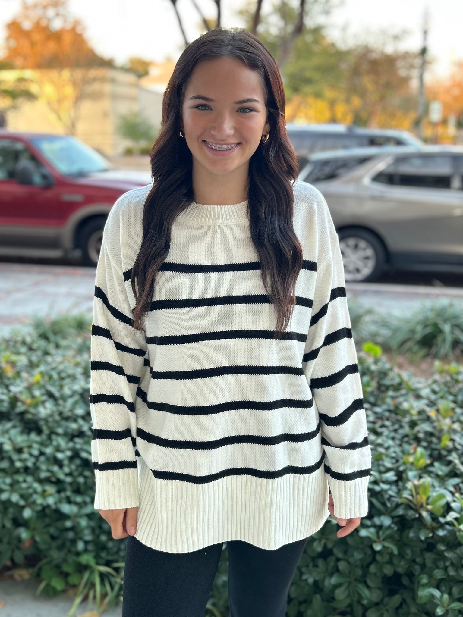 Sweet Stripes Sweater - Ivory