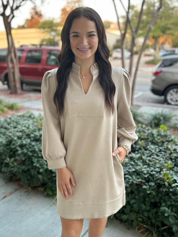 Winter Romance Dress - Beige