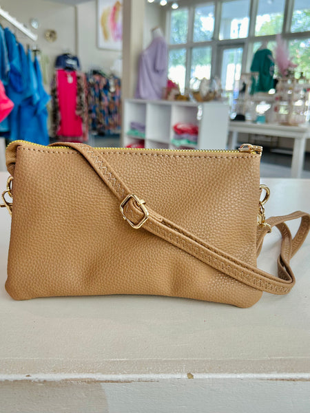 Crossbody Leather Purse - Tan