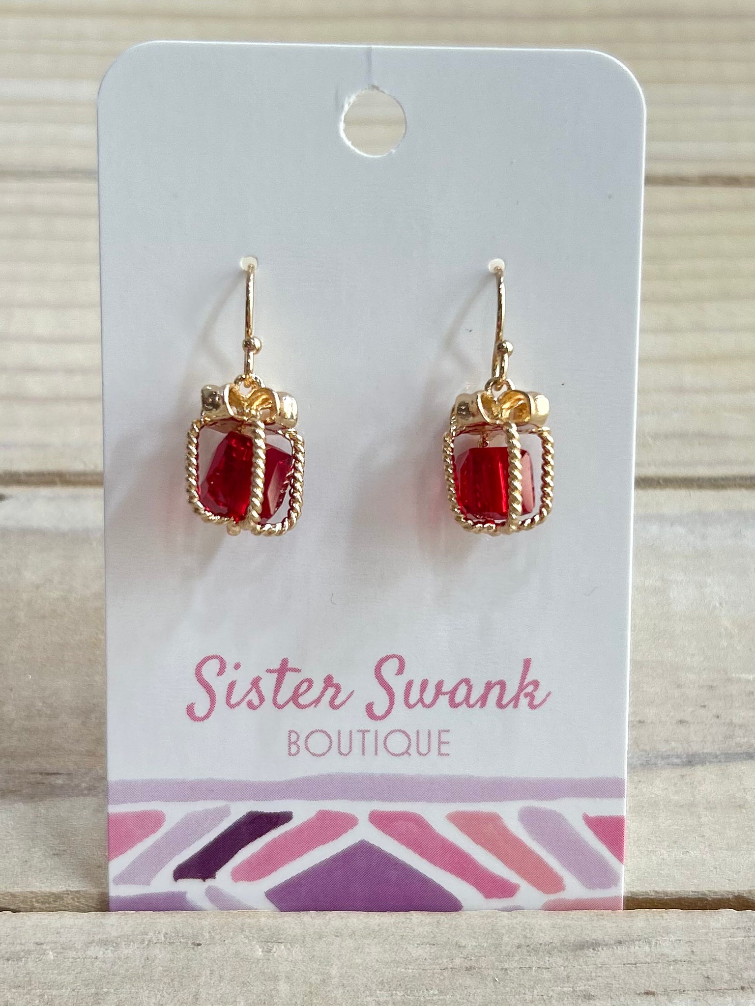Holiday Gift Dangles - Red