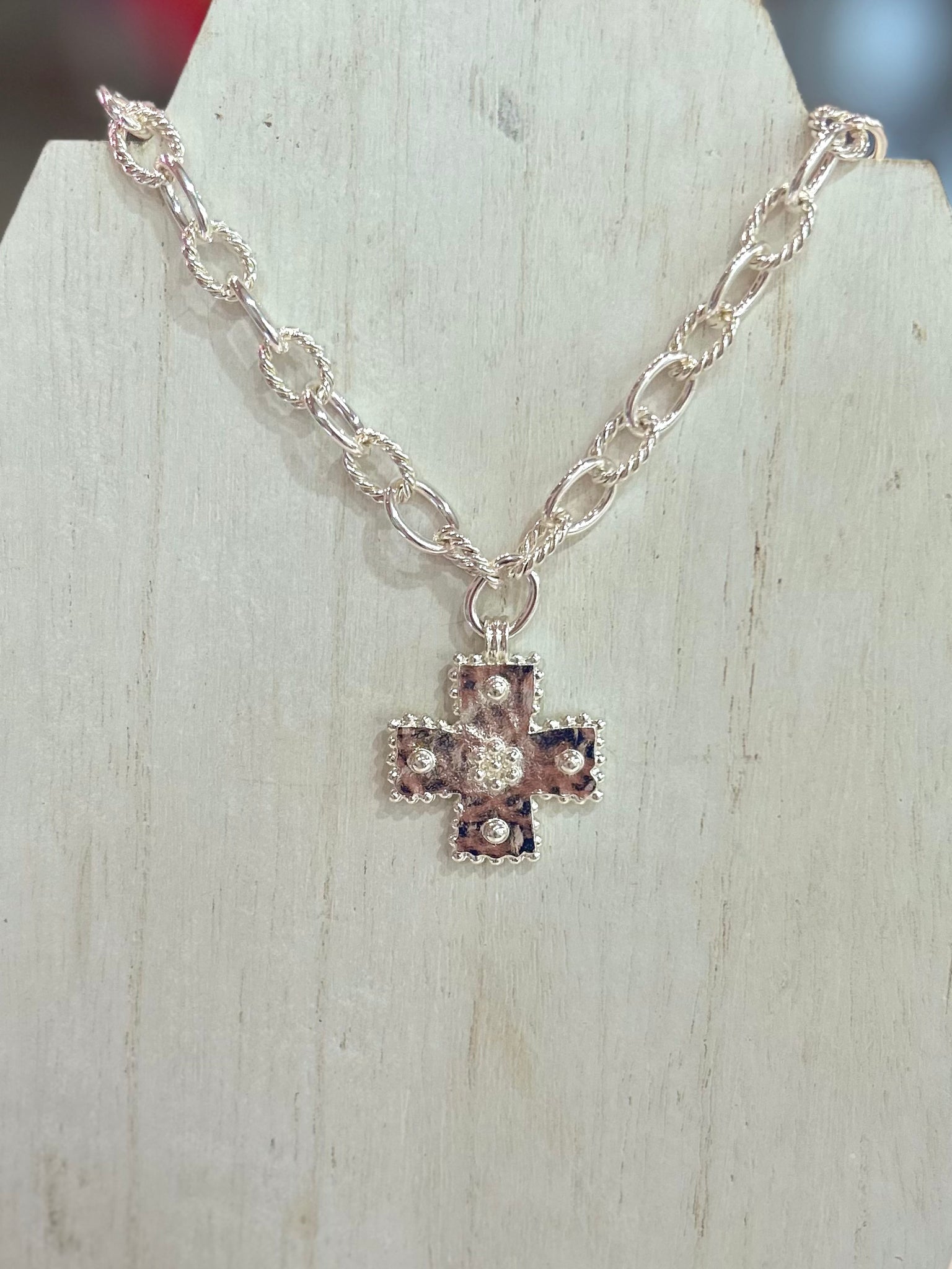 Linked Faith Necklace - Silver