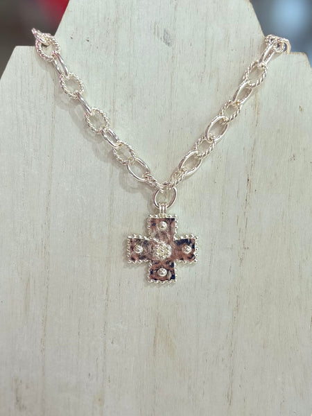 Linked Faith Necklace - Silver