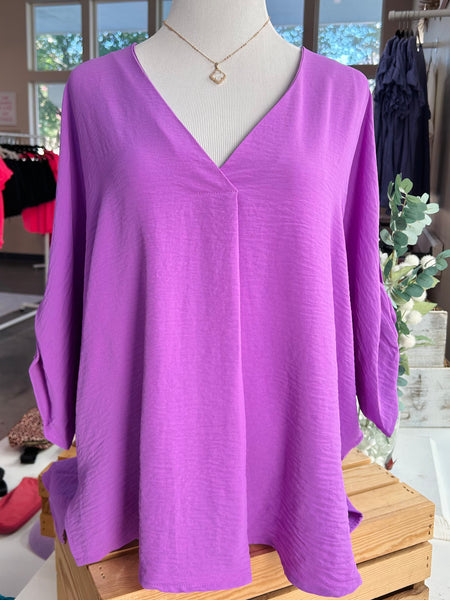 Classic Coastal Blouse - Purple