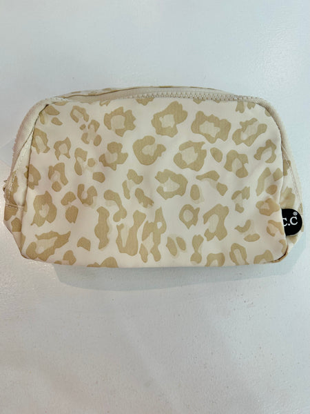 Animal Print Belt Bag - Beige