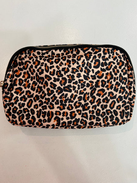 Animal Print Belt Bag - Brown