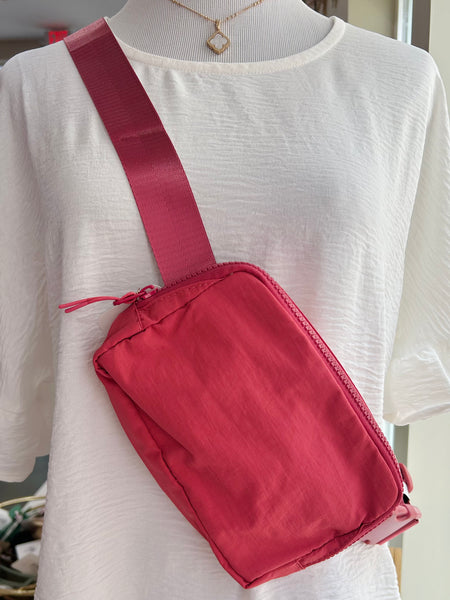 Cross Body Belt Bag - Pink