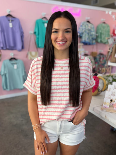 Harbor Stripe Top - Pink