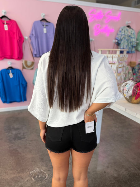 Easy Living Denim Shorts - Black