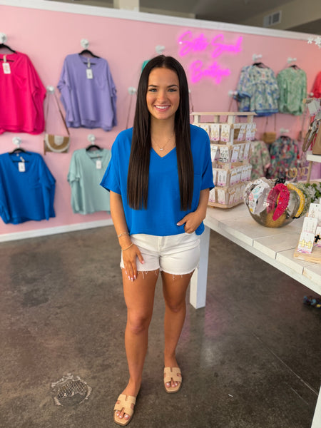 Good To Go Denim Shorts - White